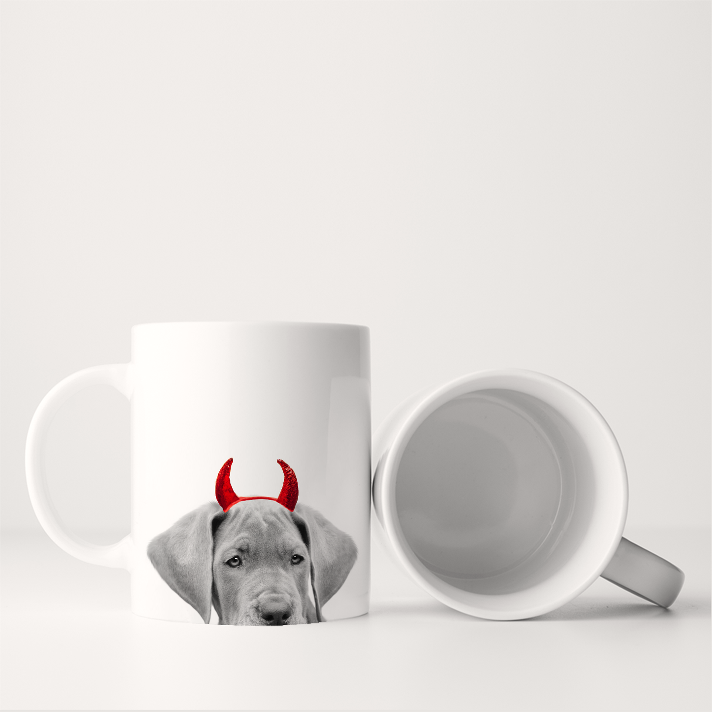 Lil' Devil Peeking Pet Halloween Mug