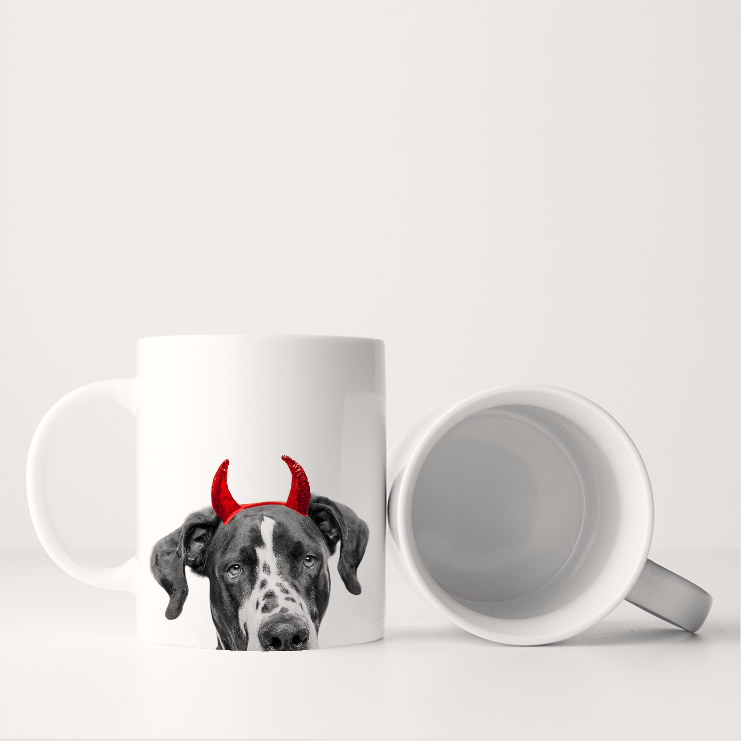 Lil' Devil Peeking Pet Halloween Mug