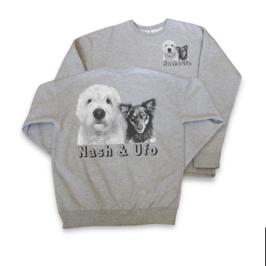 Crew Sweatshirt - Chest & Back Graphic