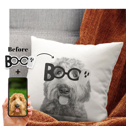 Lil' Boo Halloween Throw Pillow Cover