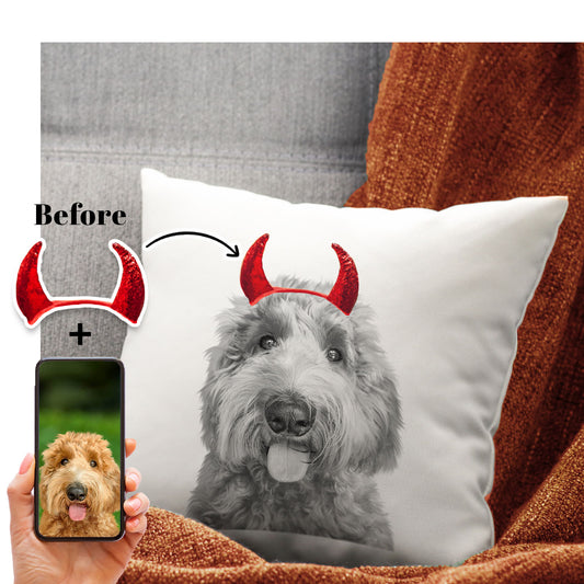 Lil' Devil Halloween Throw Pillow Cover