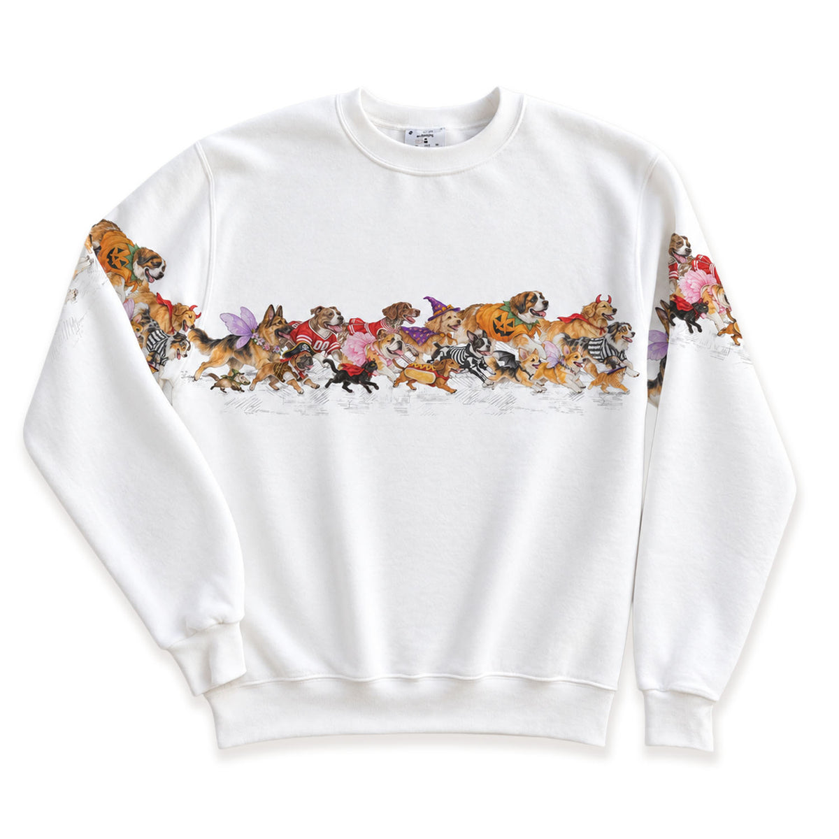 Running Halloween Animals Crew Sweatshirt