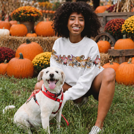 Running Halloween Animals Crew Sweatshirt
