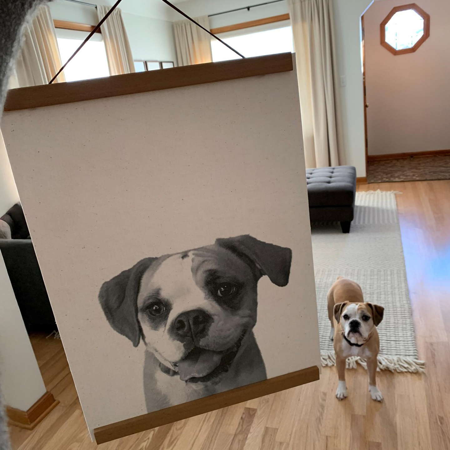 Personalized Pet Portrait Hanging Canvas
