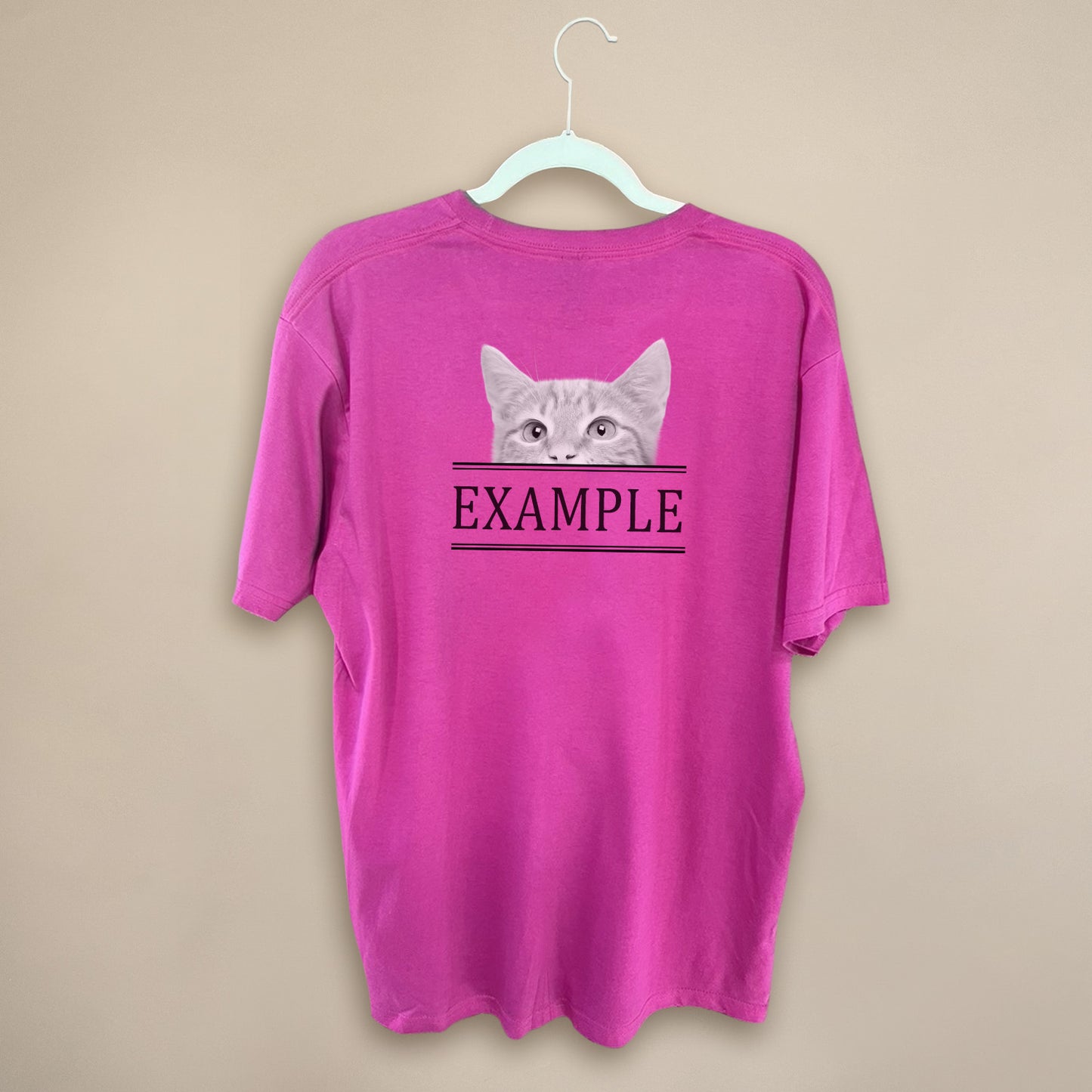 Peeking Pet - Pink Unisex Crew Tee