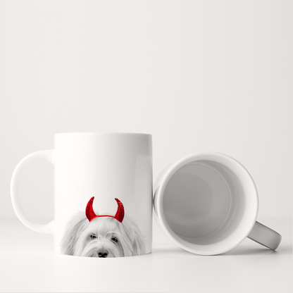 Lil' Devil Peeking Pet Halloween Mug