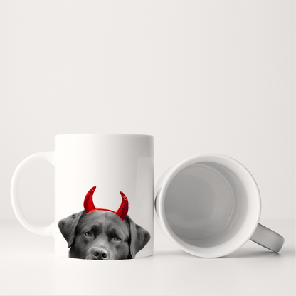 Lil' Devil Peeking Pet Halloween Mug