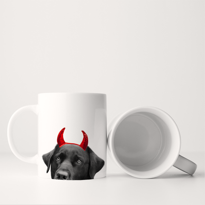 Lil' Devil Peeking Pet Halloween Mug