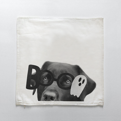 Lil' Boo Peeking Pet Halloween Pillow Cover