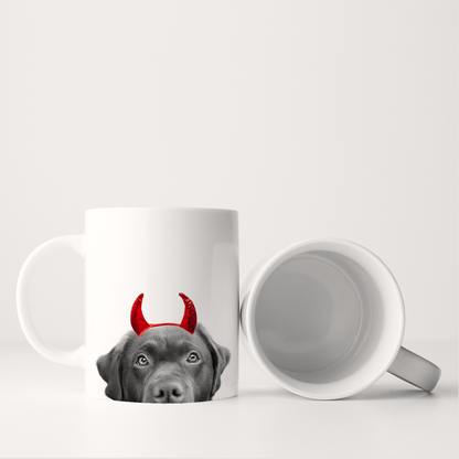 Lil' Devil Peeking Pet Halloween Mug