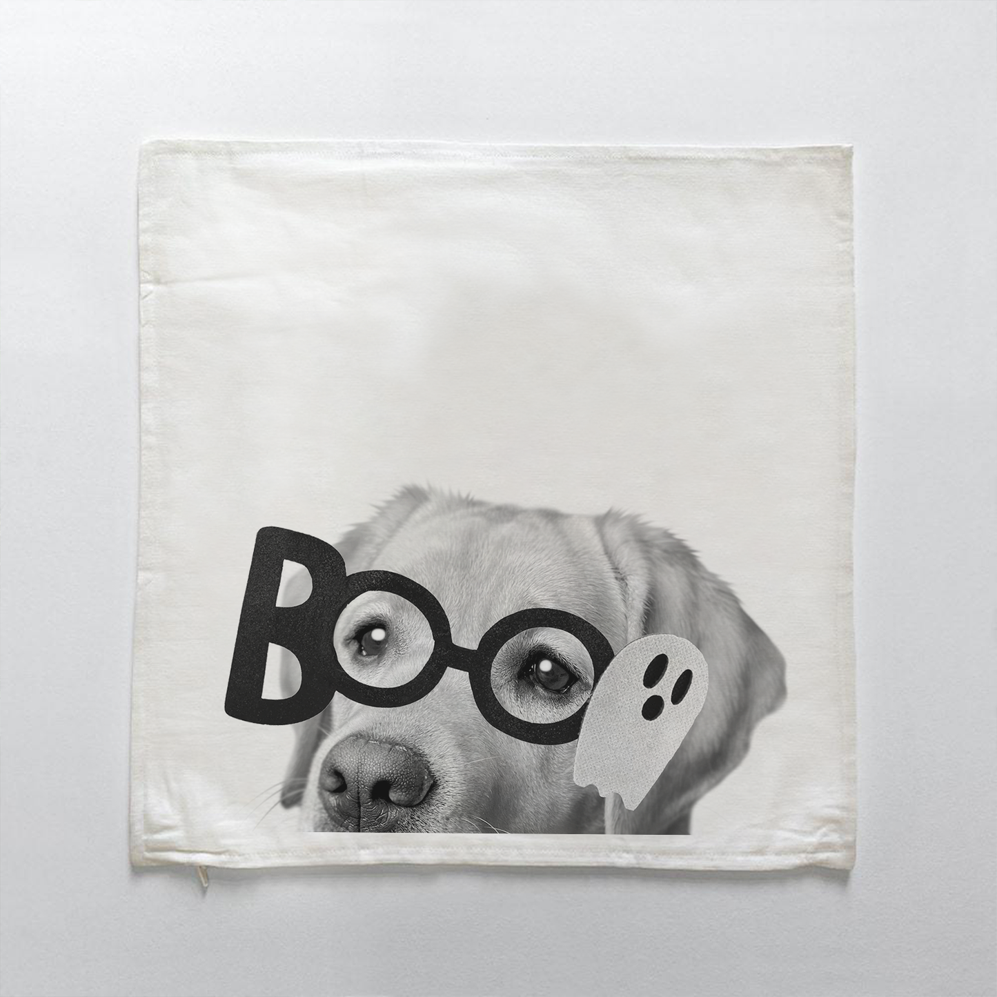 Lil' Boo Peeking Pet Halloween Pillow Cover