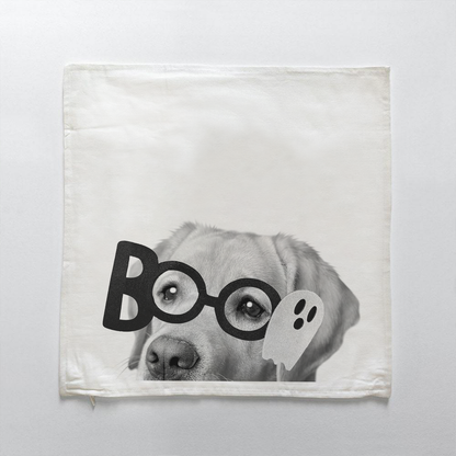 Lil' Boo Peeking Pet Halloween Pillow Cover