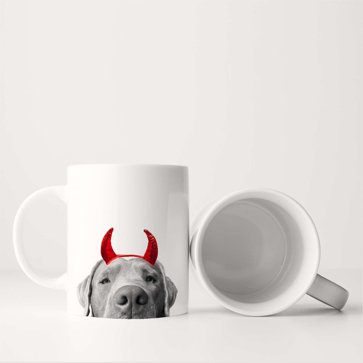 Lil' Devil Peeking Pet Halloween Mug