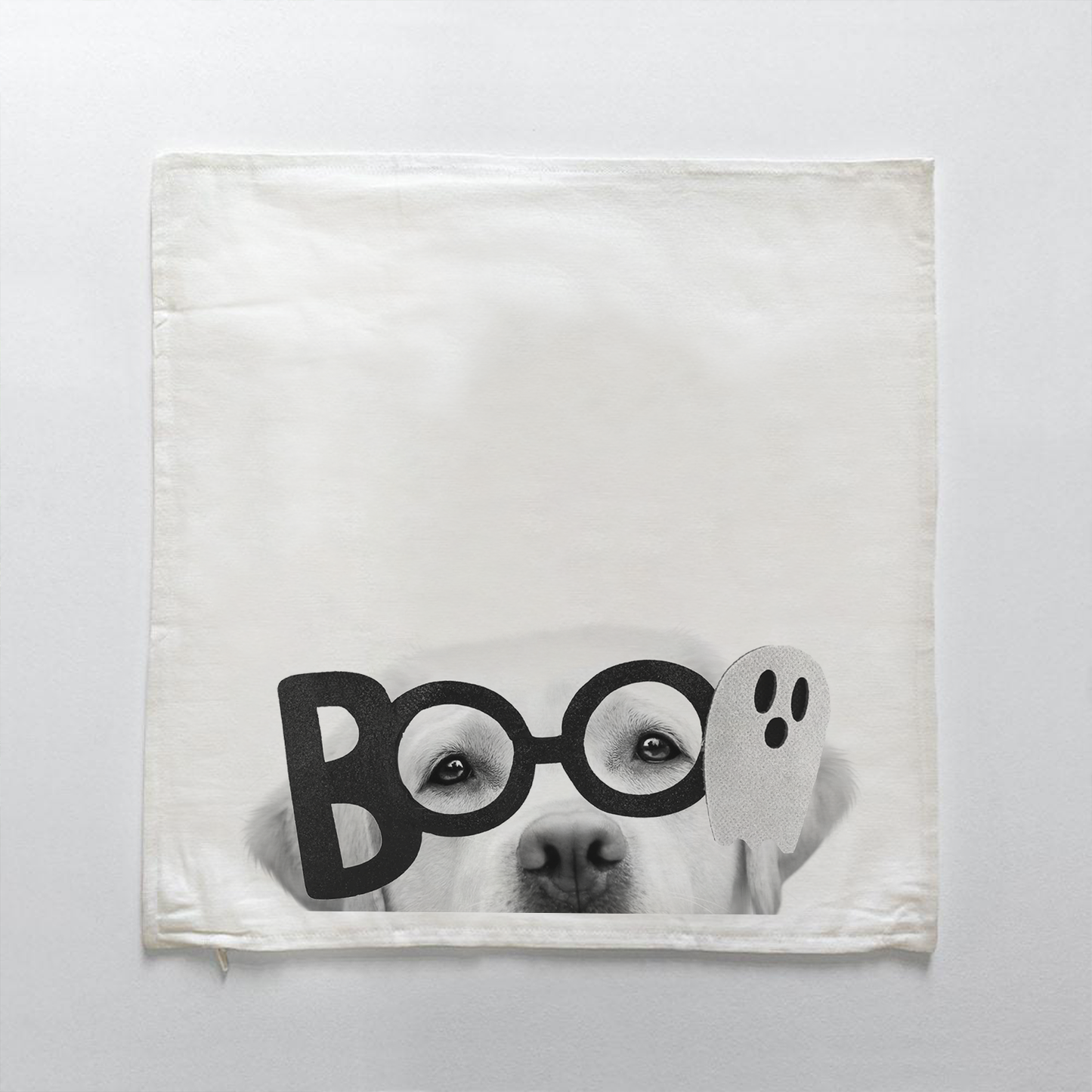 Lil' Boo Peeking Pet Halloween Pillow Cover