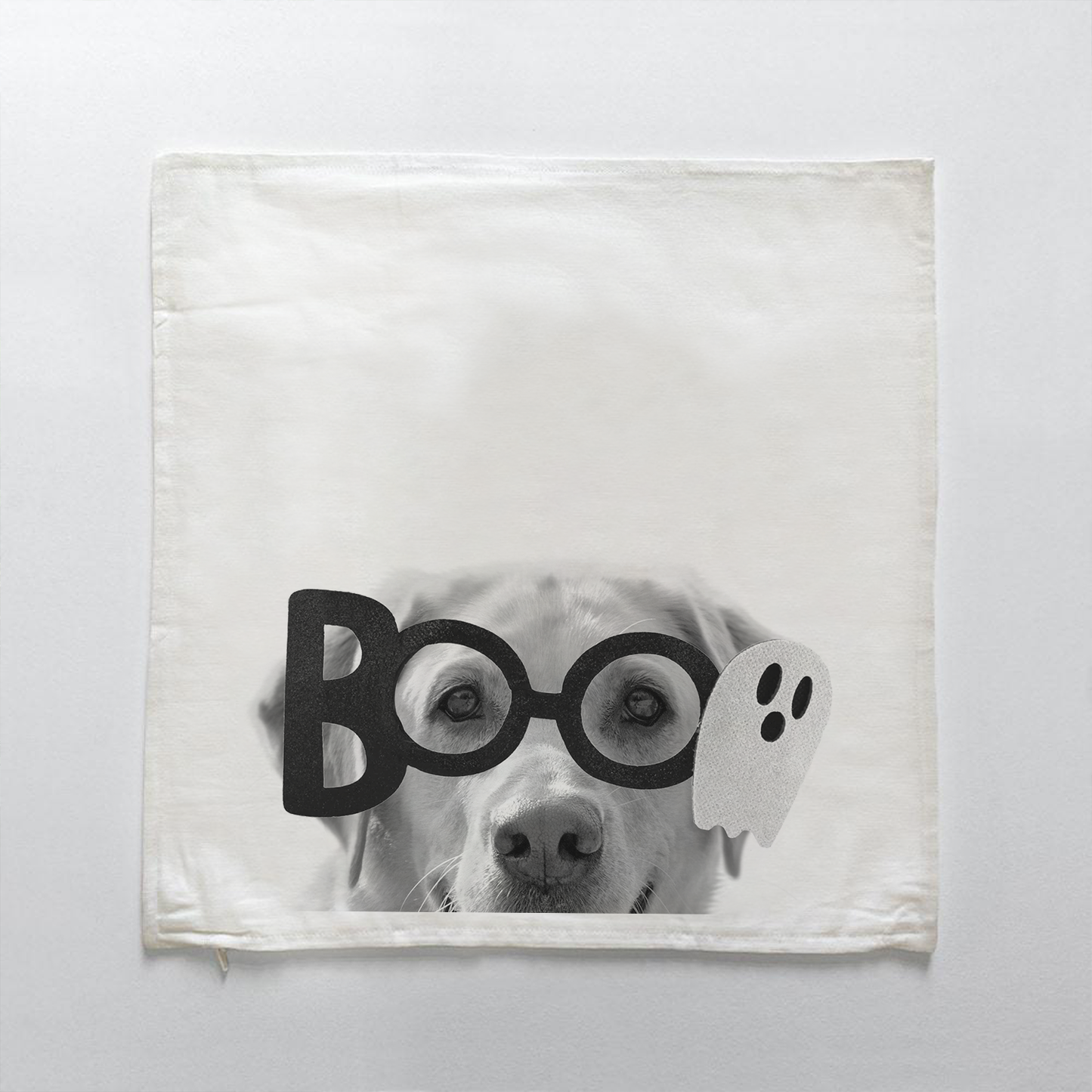 Lil' Boo Peeking Pet Halloween Pillow Cover