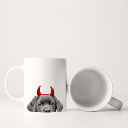 Lil' Devil Peeking Pet Halloween Mug