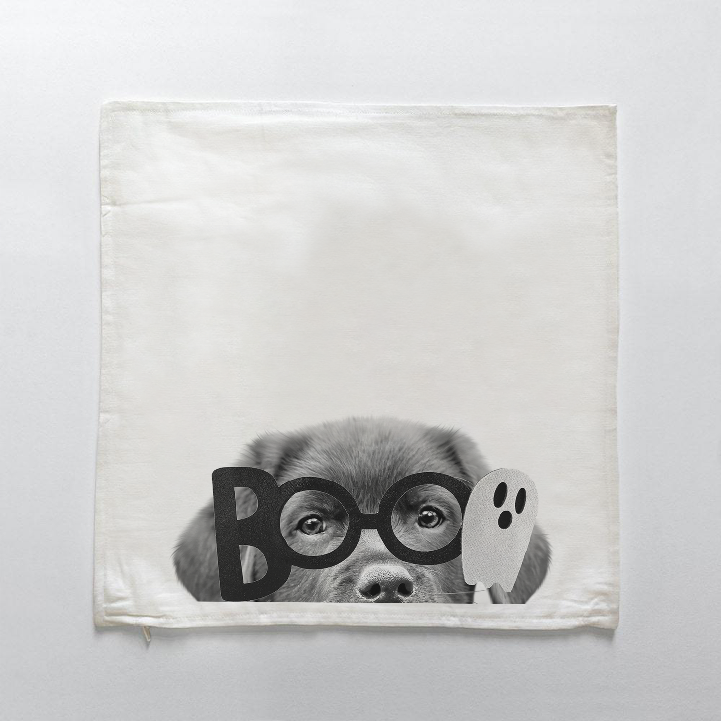 Lil' Boo Peeking Pet Halloween Pillow Cover