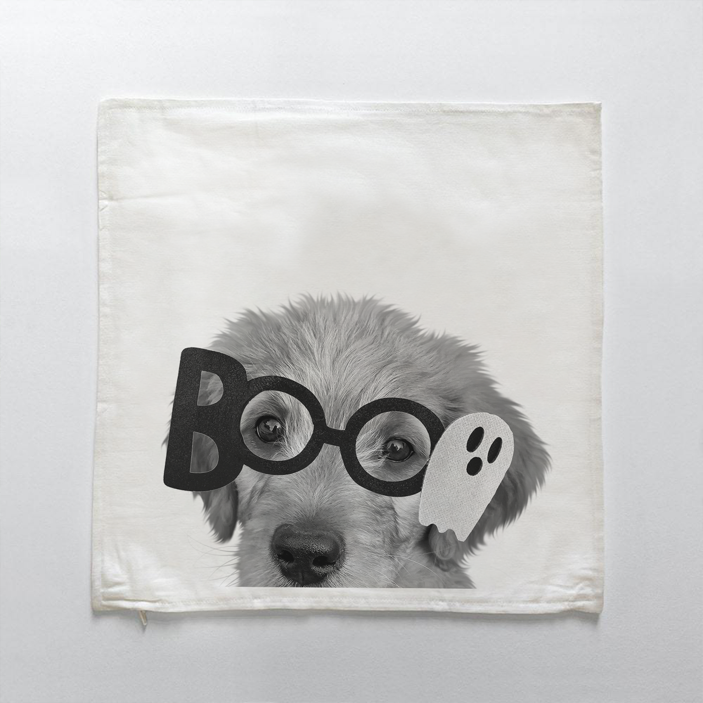 Lil' Boo Peeking Pet Halloween Pillow Cover