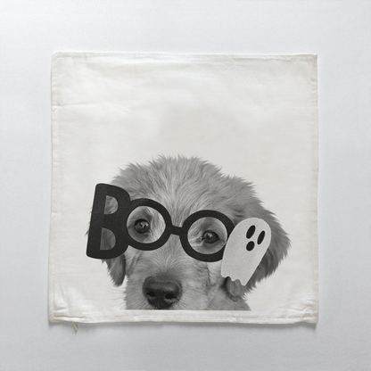 Lil' Boo Peeking Pet Halloween Pillow Cover