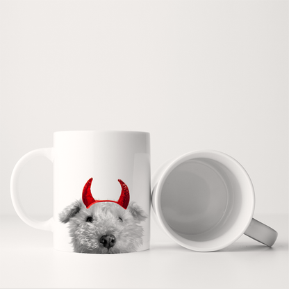 Lil' Devil Peeking Pet Halloween Mug