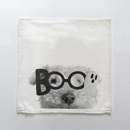 Lil' Boo Peeking Pet Halloween Pillow Cover