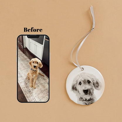 Personalized Pet Ceramic Holiday Ornament