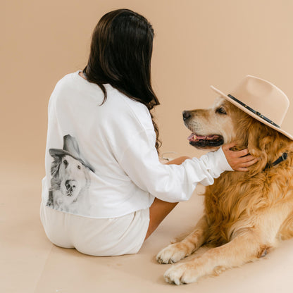 Cropped Crew Sweatshirt - Large Back Graphic