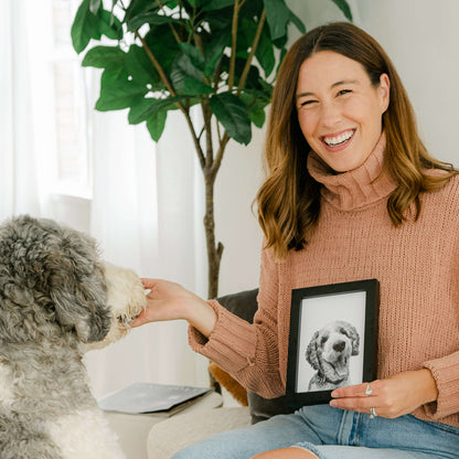 Pet Portrait in Black Frame