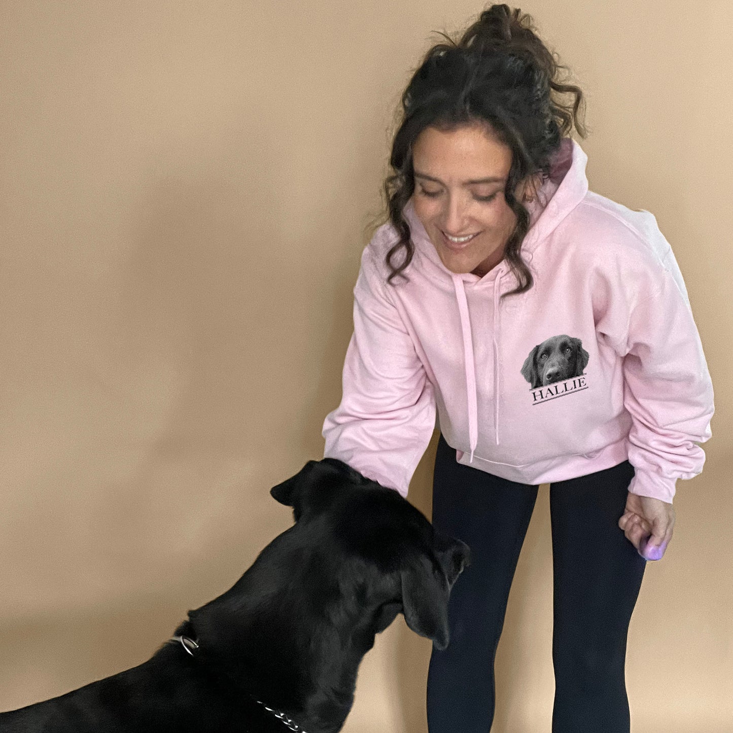 Peeking Pet - Light Pink Unisex Hoodie