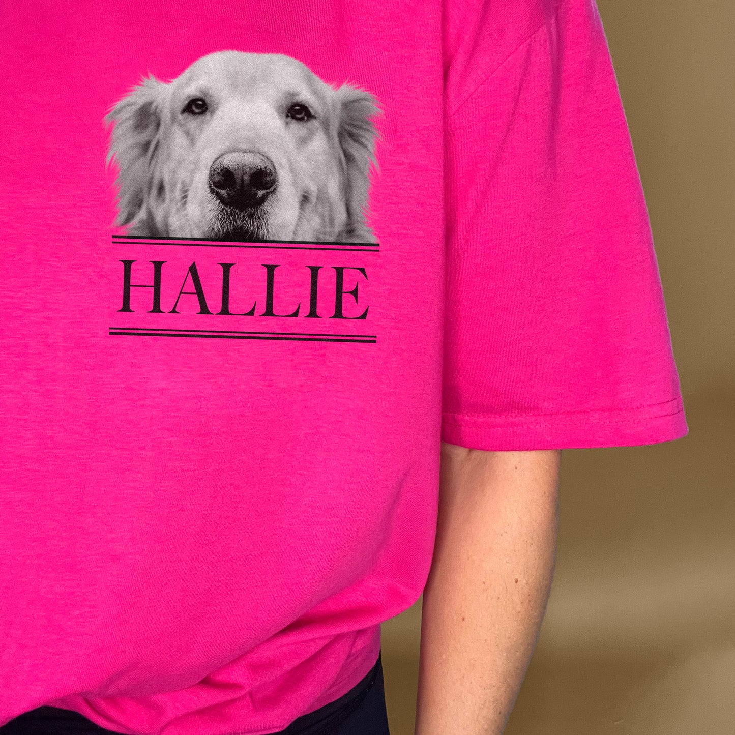 Peeking Pet - Pink Unisex Crew Tee