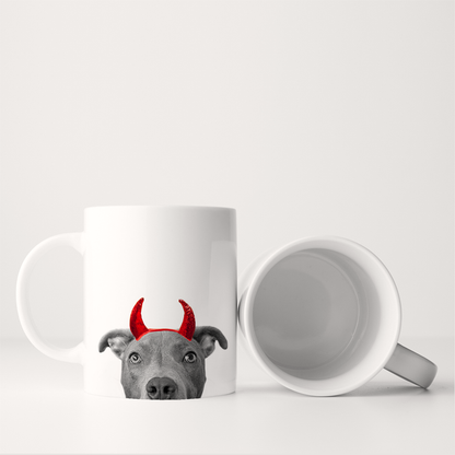 Lil' Devil Peeking Pet Halloween Mug