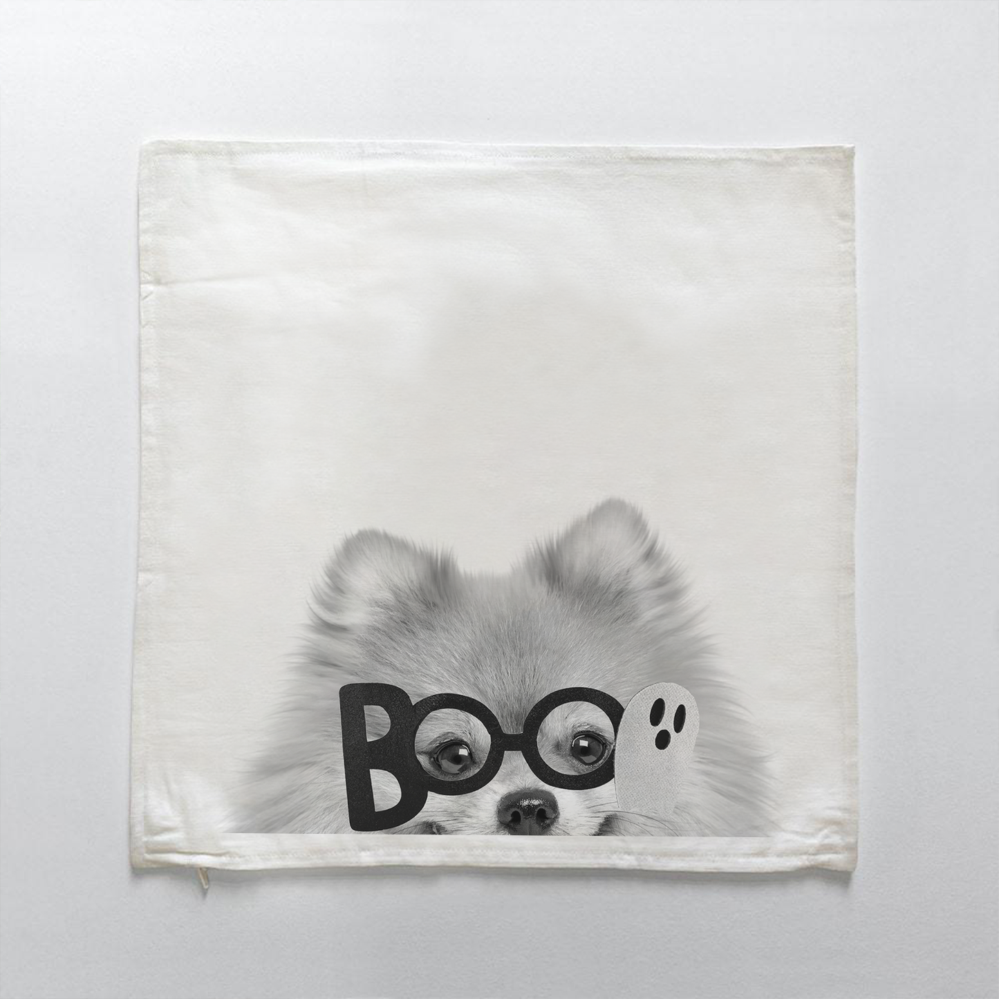 Lil' Boo Peeking Pet Halloween Pillow Cover