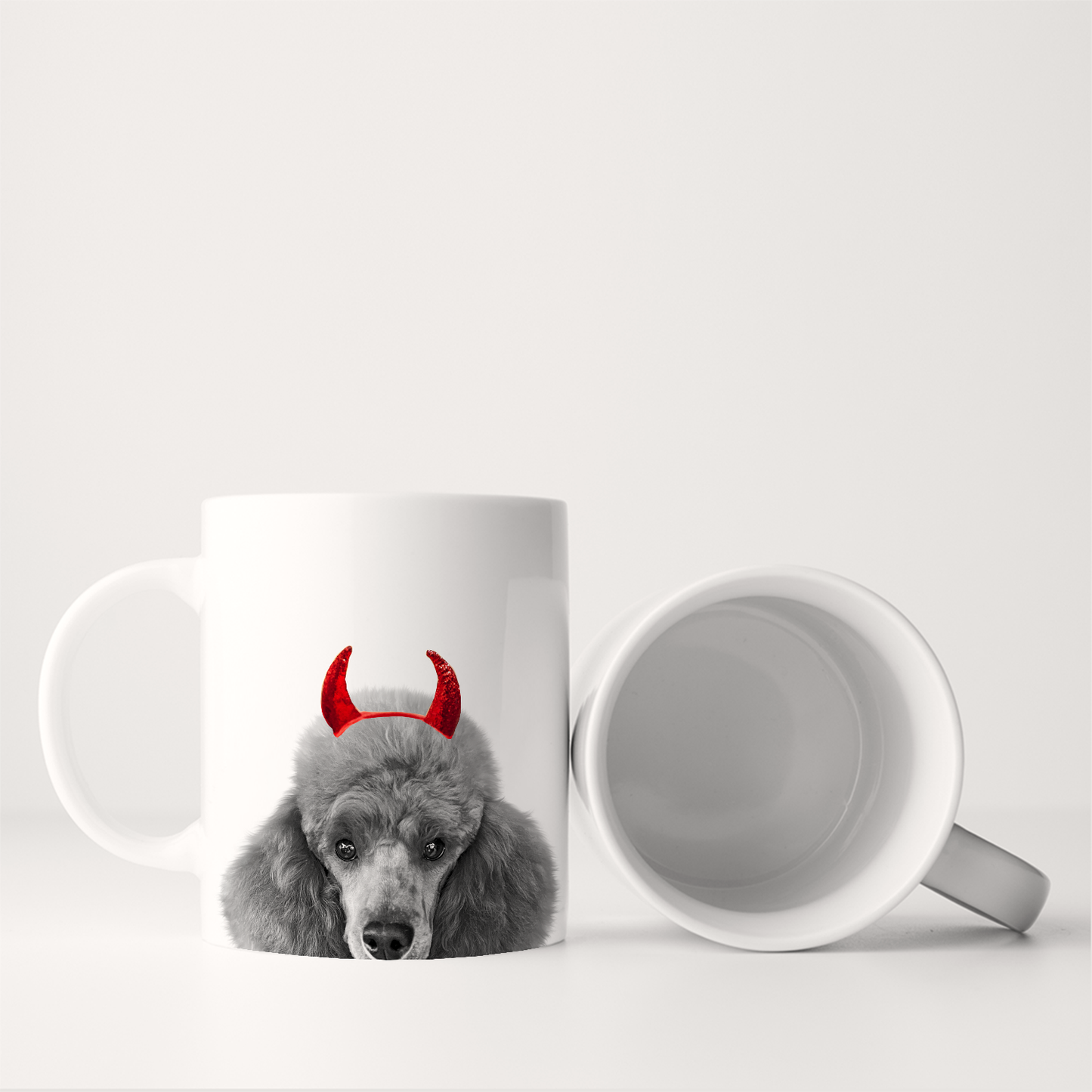 Lil' Devil Peeking Pet Halloween Mug