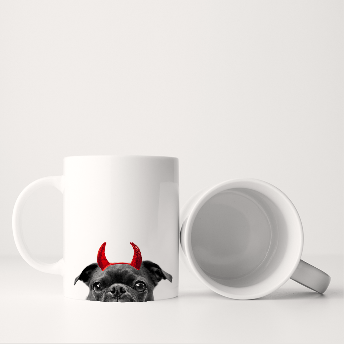 Lil' Devil Peeking Pet Halloween Mug