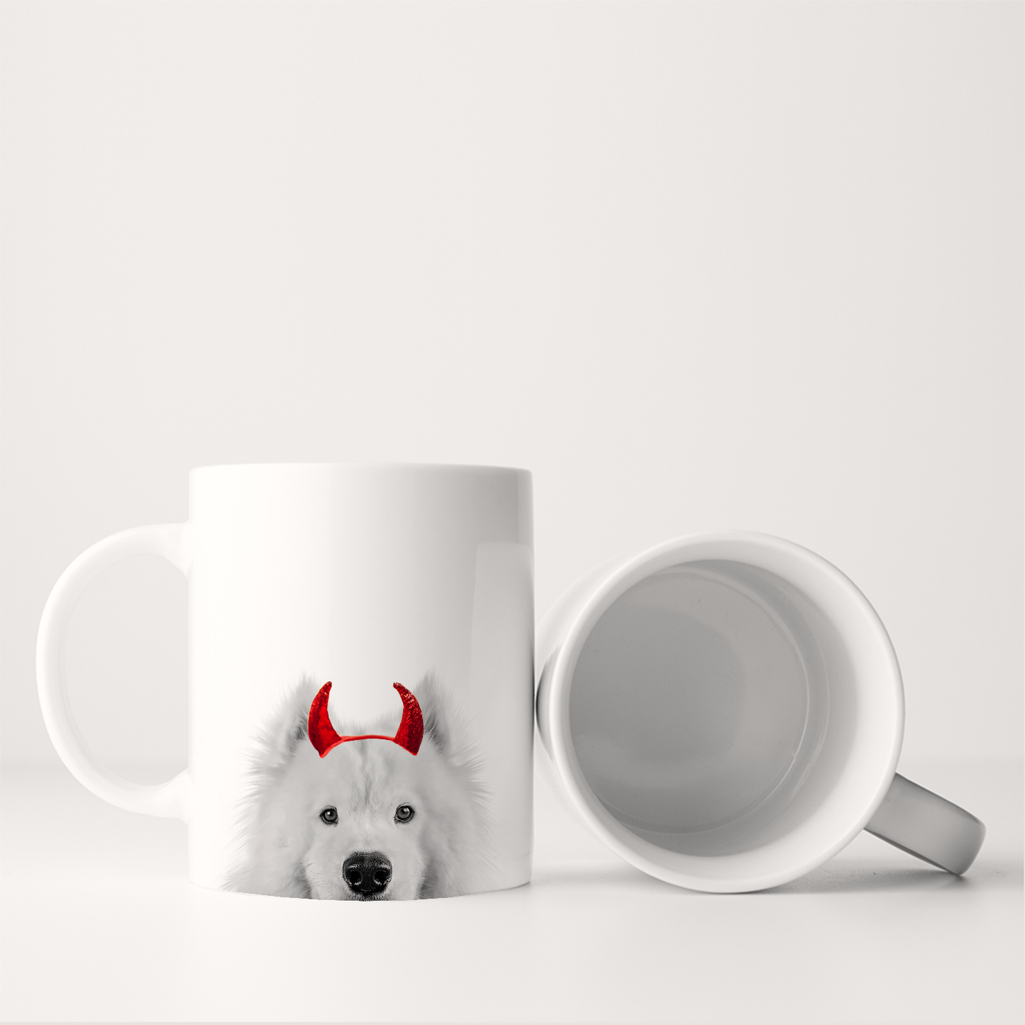 Lil' Devil Peeking Pet Halloween Mug