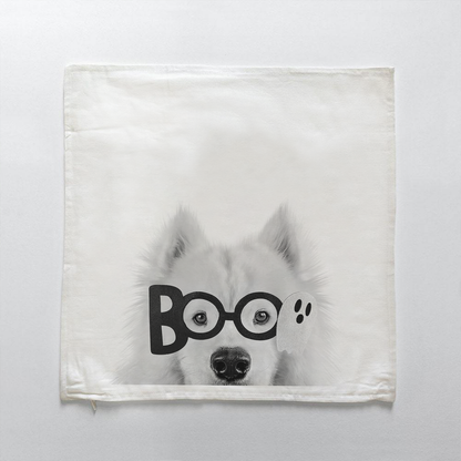 Lil' Boo Peeking Pet Halloween Pillow Cover