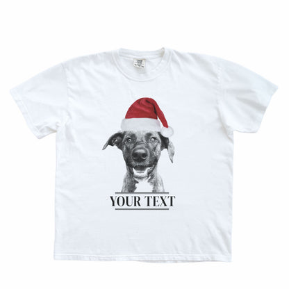 Crew T-Shirt - Santa Hat Graphic