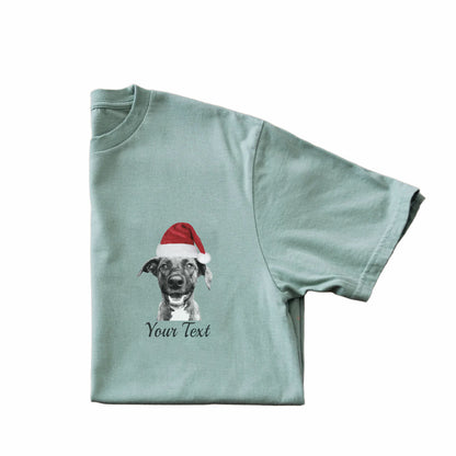 Crew T-Shirt - Left Chest Santa Hat