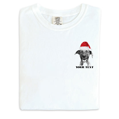 Crew T-Shirt - Left Chest Santa Hat