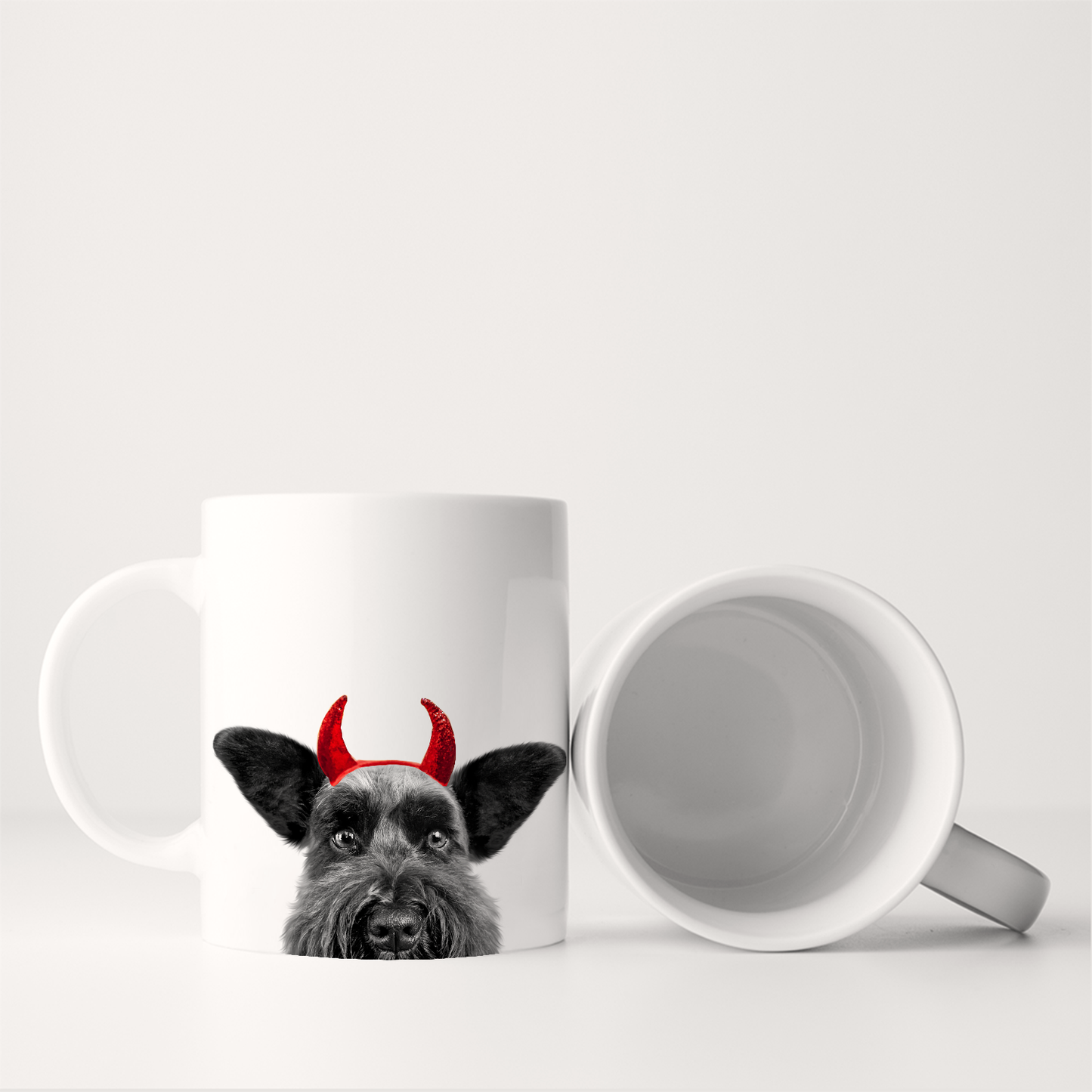 Lil' Devil Peeking Pet Halloween Mug