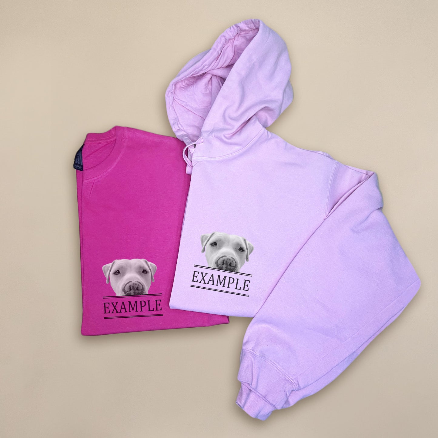 Peeking Pet - Light Pink Unisex Hoodie