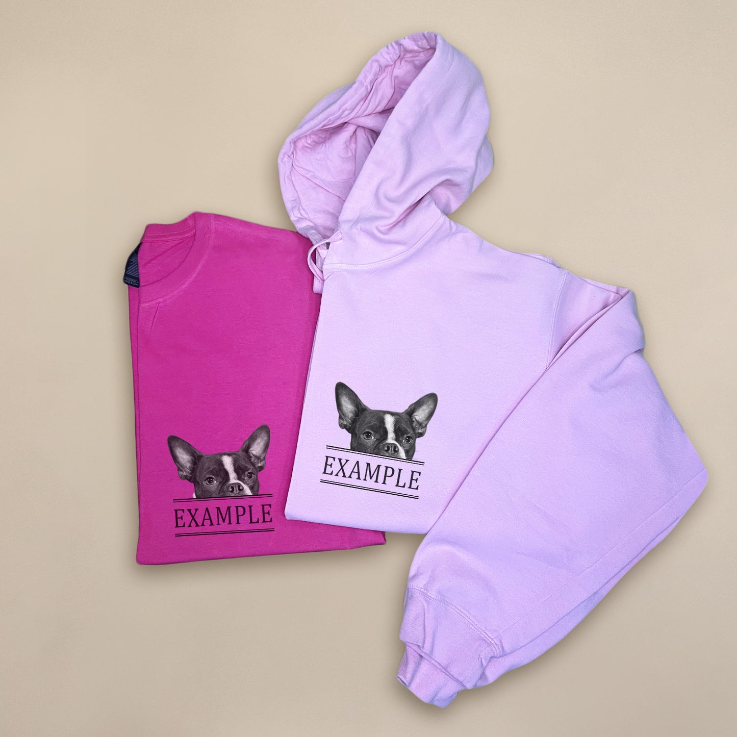 Peeking Pet - Light Pink Unisex Hoodie