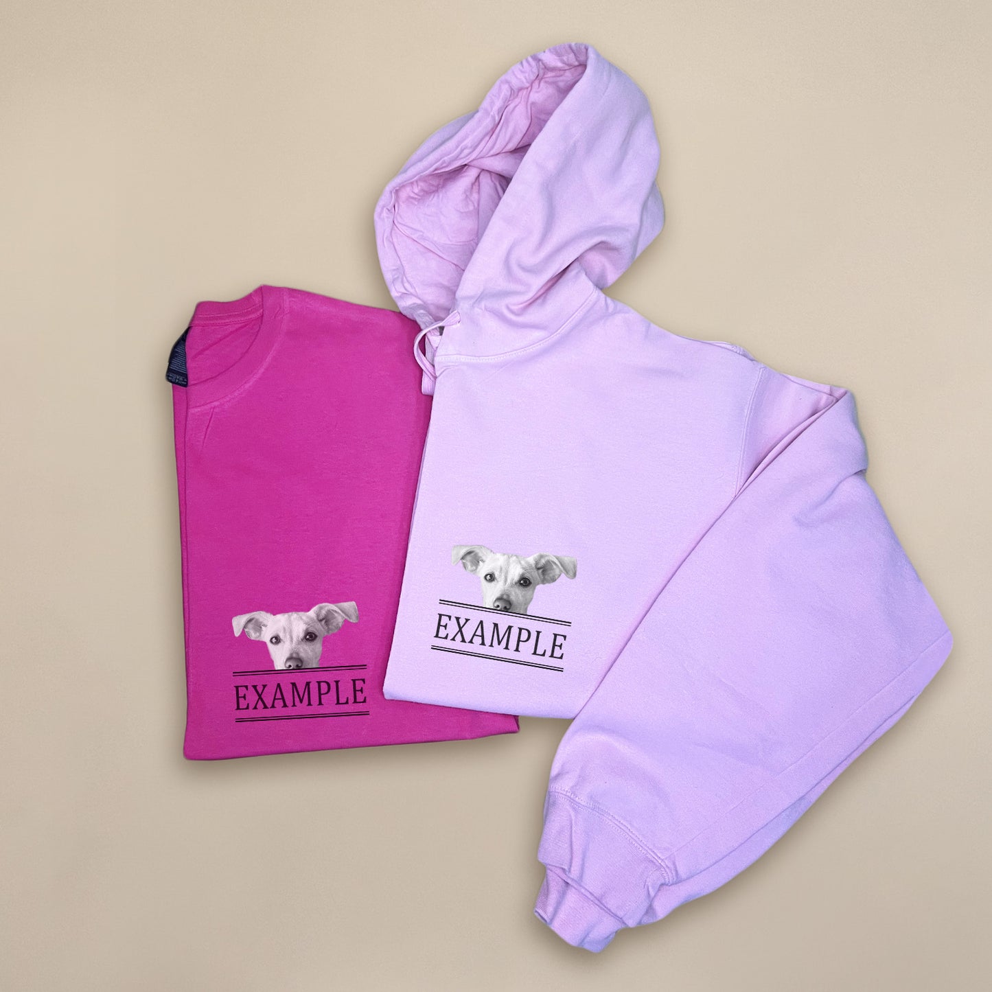 Peeking Pet - Light Pink Unisex Hoodie