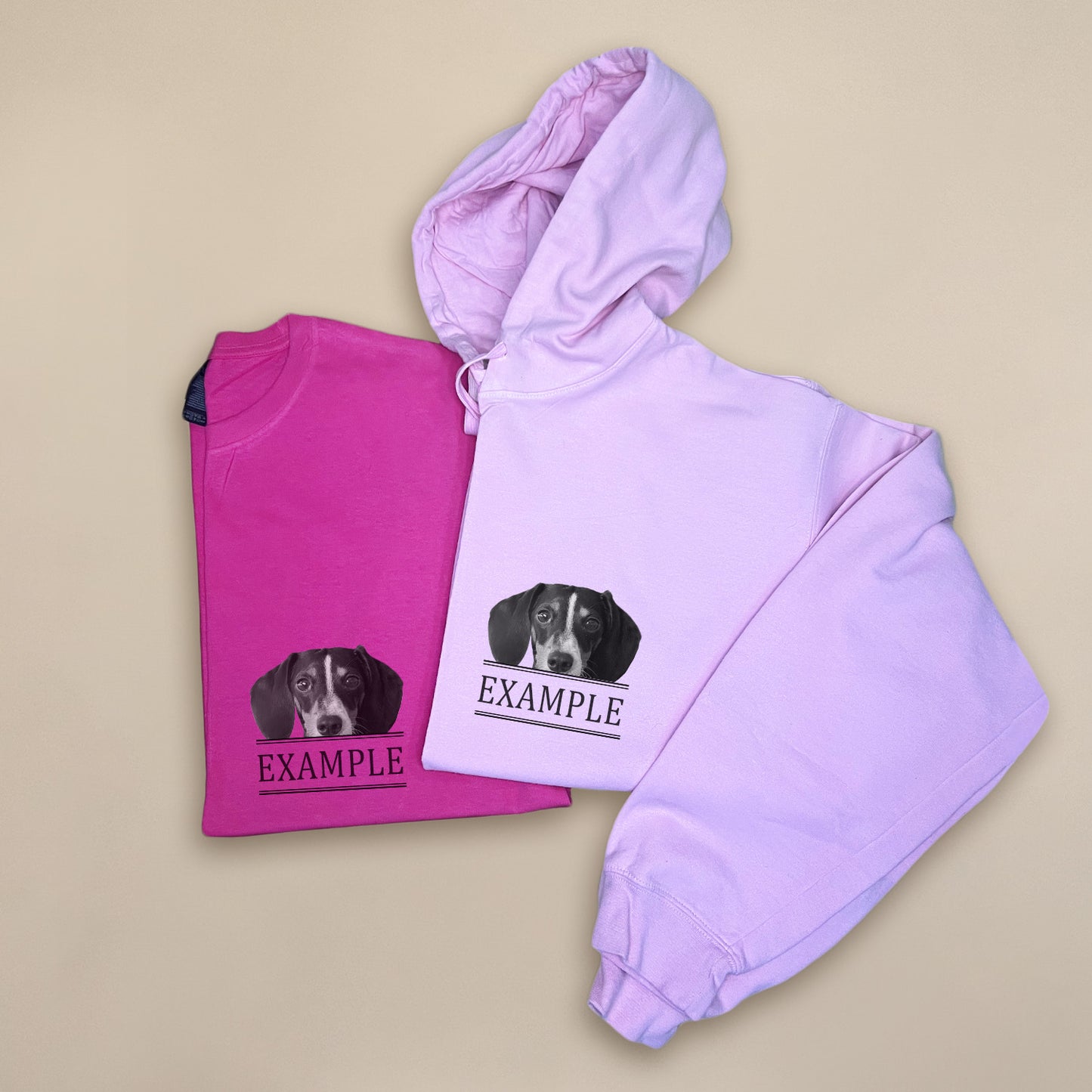 Peeking Pet - Light Pink Unisex Hoodie