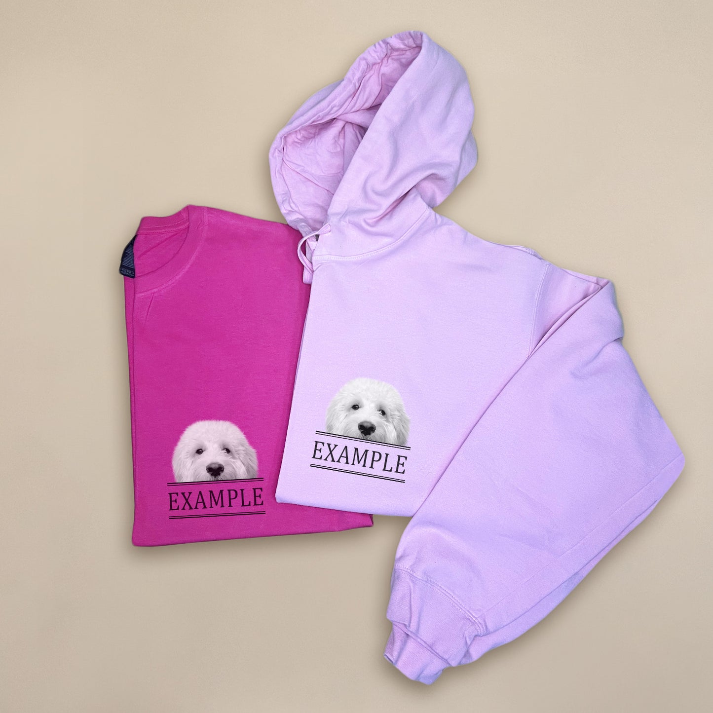 Peeking Pet - Light Pink Unisex Hoodie