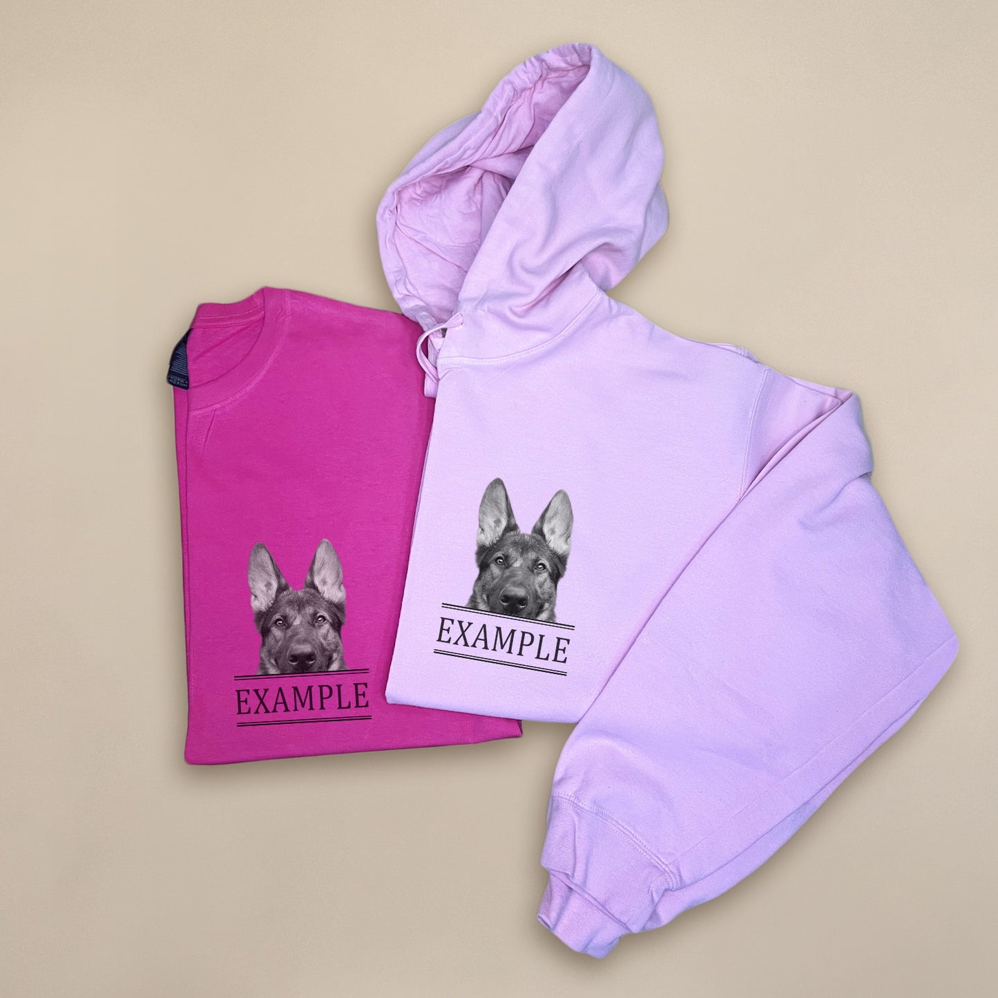 Peeking Pet - Light Pink Unisex Hoodie