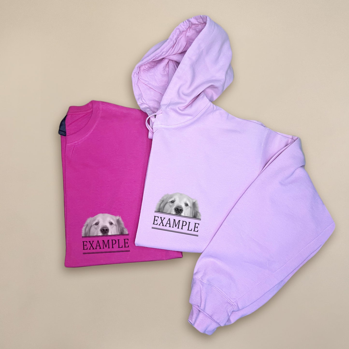 Peeking Pet - Light Pink Unisex Hoodie