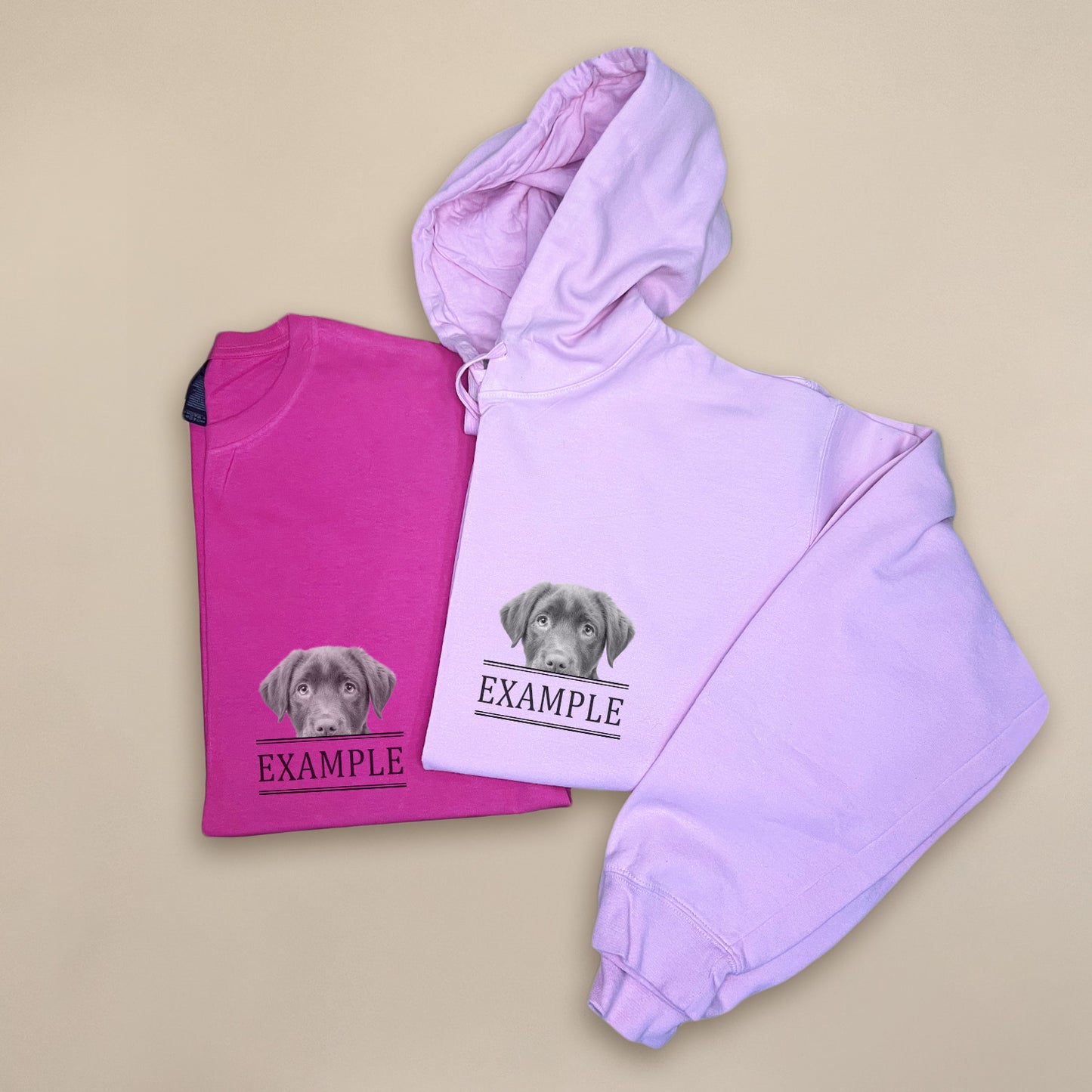 Peeking Pet - Light Pink Unisex Hoodie