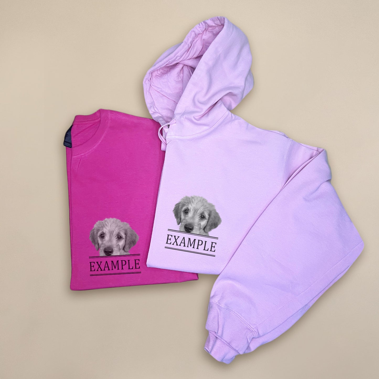 Peeking Pet - Light Pink Unisex Hoodie