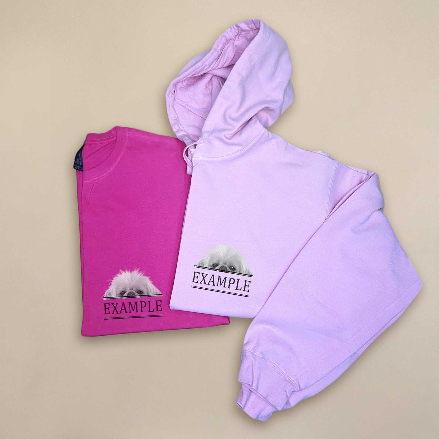 Peeking Pet - Light Pink Unisex Hoodie